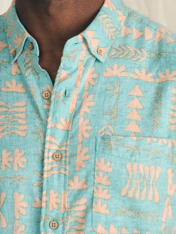 Anna Kahalekulu Short-Sleeve Breeze Shirt -*Faherty Brand New