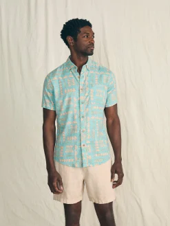 Anna Kahalekulu Short-Sleeve Breeze Shirt -*Faherty Brand New