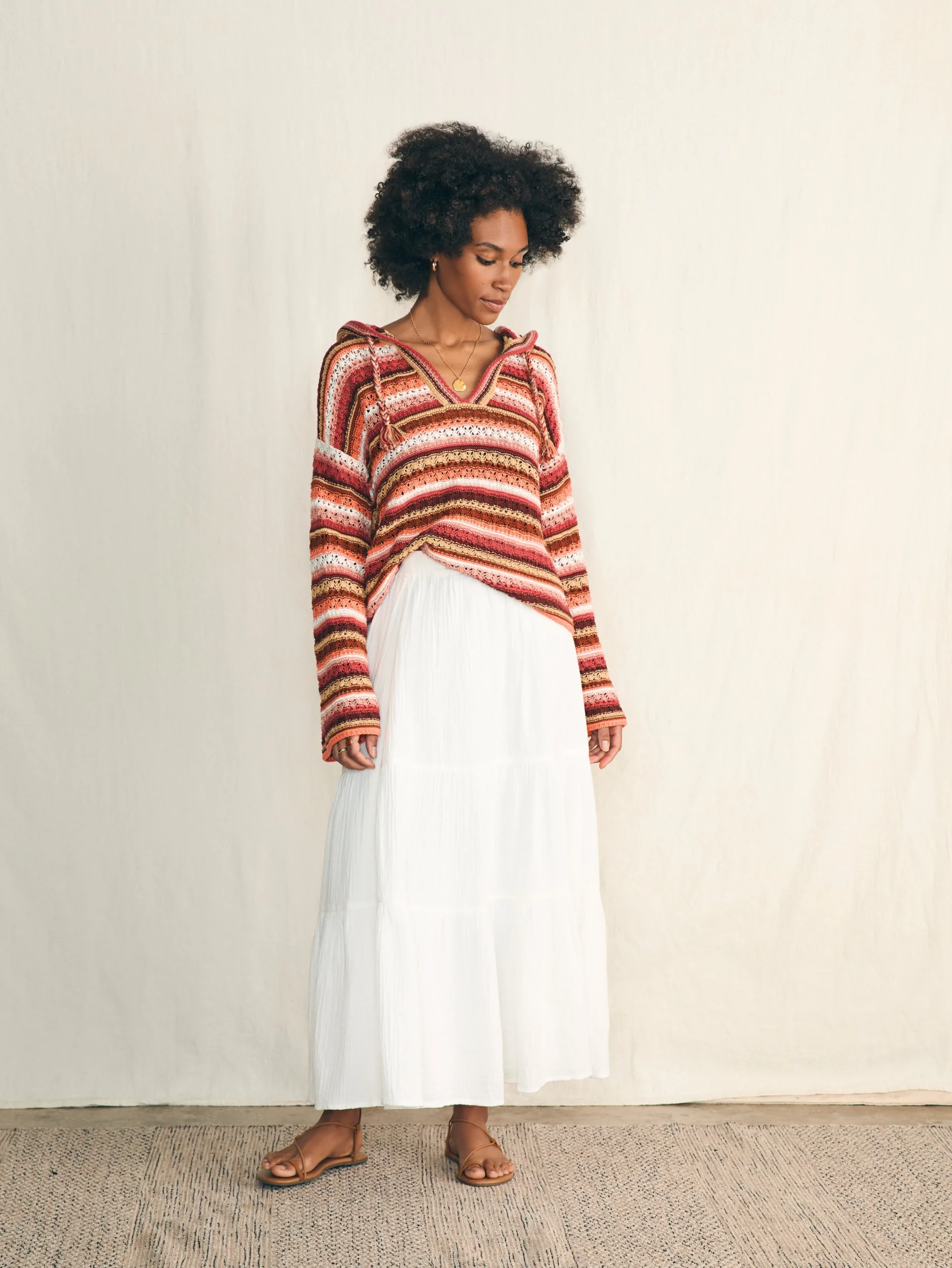 Beach Bonfire Crochet Hoodie -*Faherty Brand Best