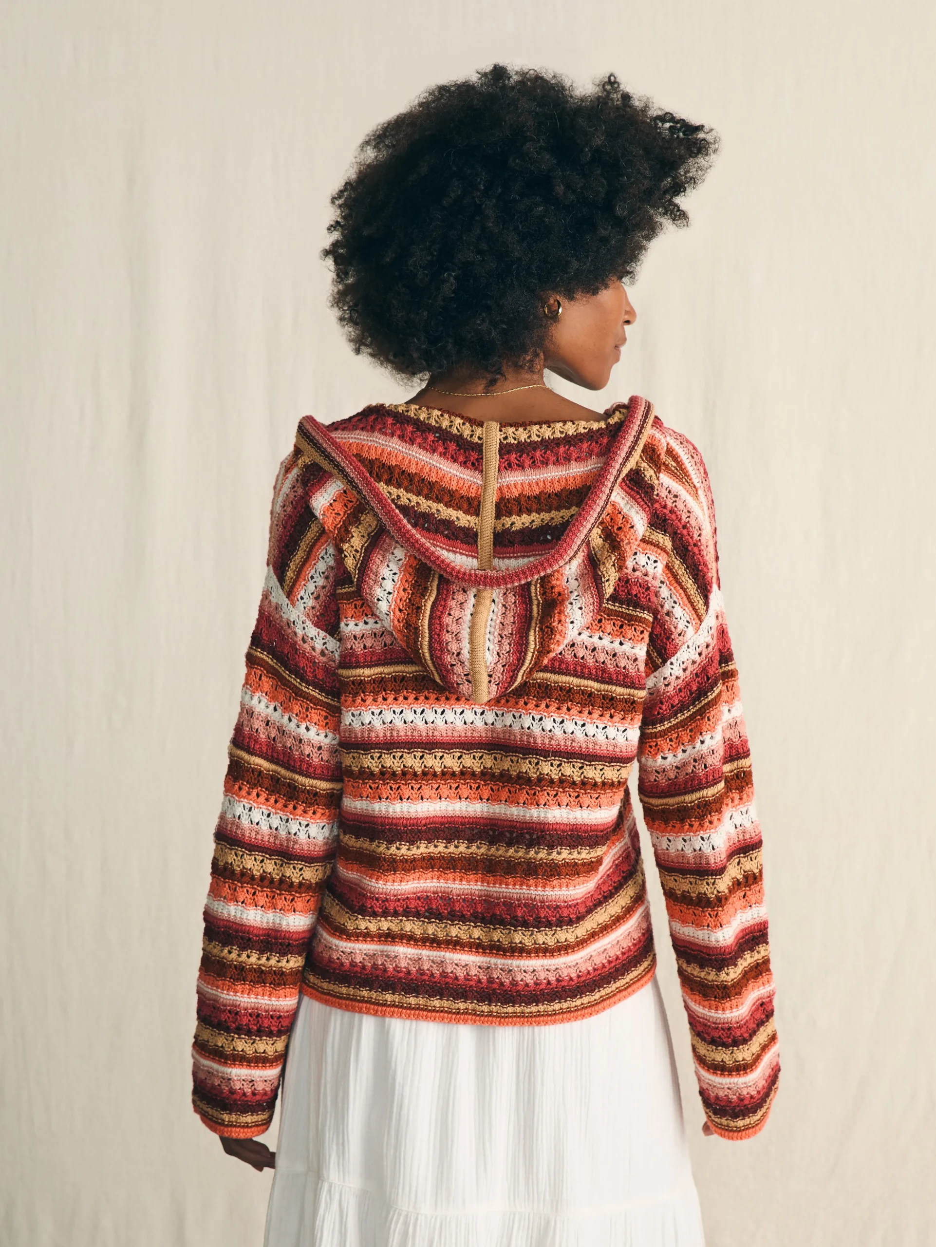 Beach Bonfire Crochet Hoodie -*Faherty Brand Best