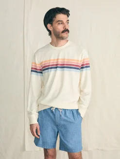 Cabana Towel Terry Crewneck -*Faherty Brand Clearance