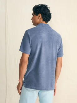 Cabana Towel Terry Surf Stripe Polo Shirt -*Faherty Brand Outlet