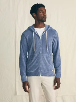 Cabana Towel Terry Zip Hoodie -*Faherty Brand Clearance