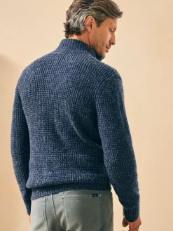 Cashmere Wool Quarter Button Sweater -*Faherty Brand Clearance