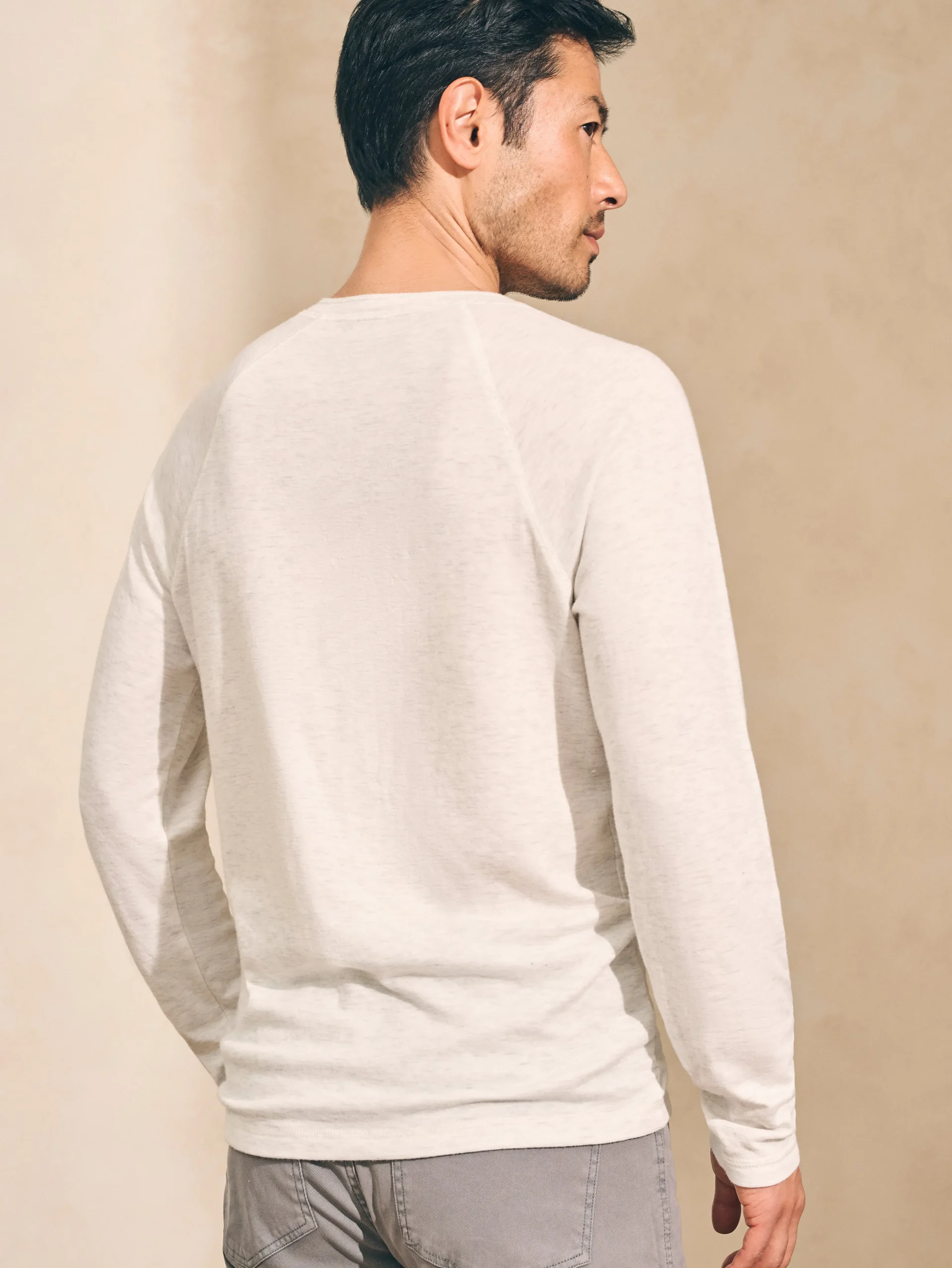 Cloud Cotton Long-Sleeve Henley (Tall) -*Faherty Brand New