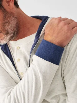Cloud Cotton Reversible Zip Hoodie -*Faherty Brand Sale