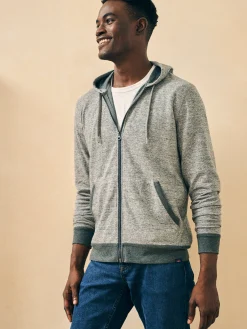 Double Knit Zip Hoodie -*Faherty Brand