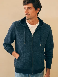 Double Knit Zip Hoodie -*Faherty Brand