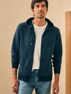 Double Knit Zip Hoodie -*Faherty Brand