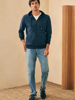 Double Knit Zip Hoodie -*Faherty Brand