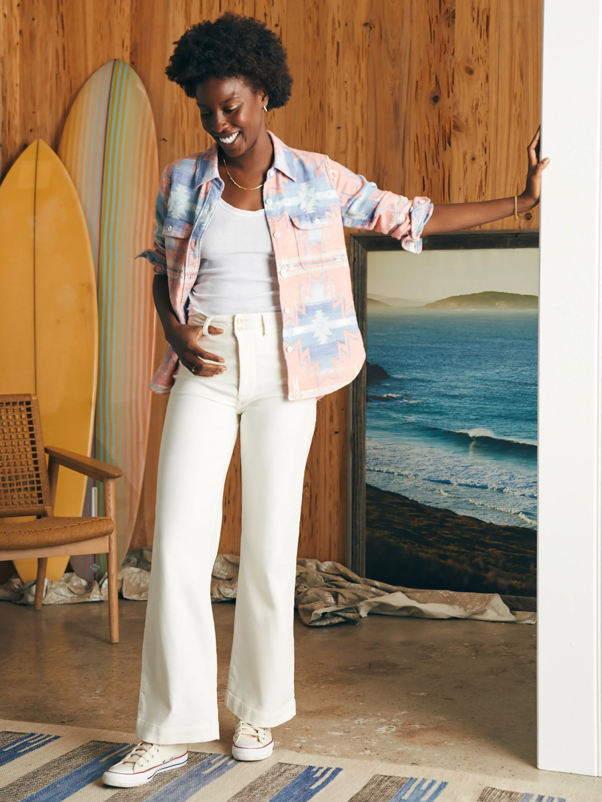 Doug Good Feather Daly Shirt -*Faherty Brand Hot