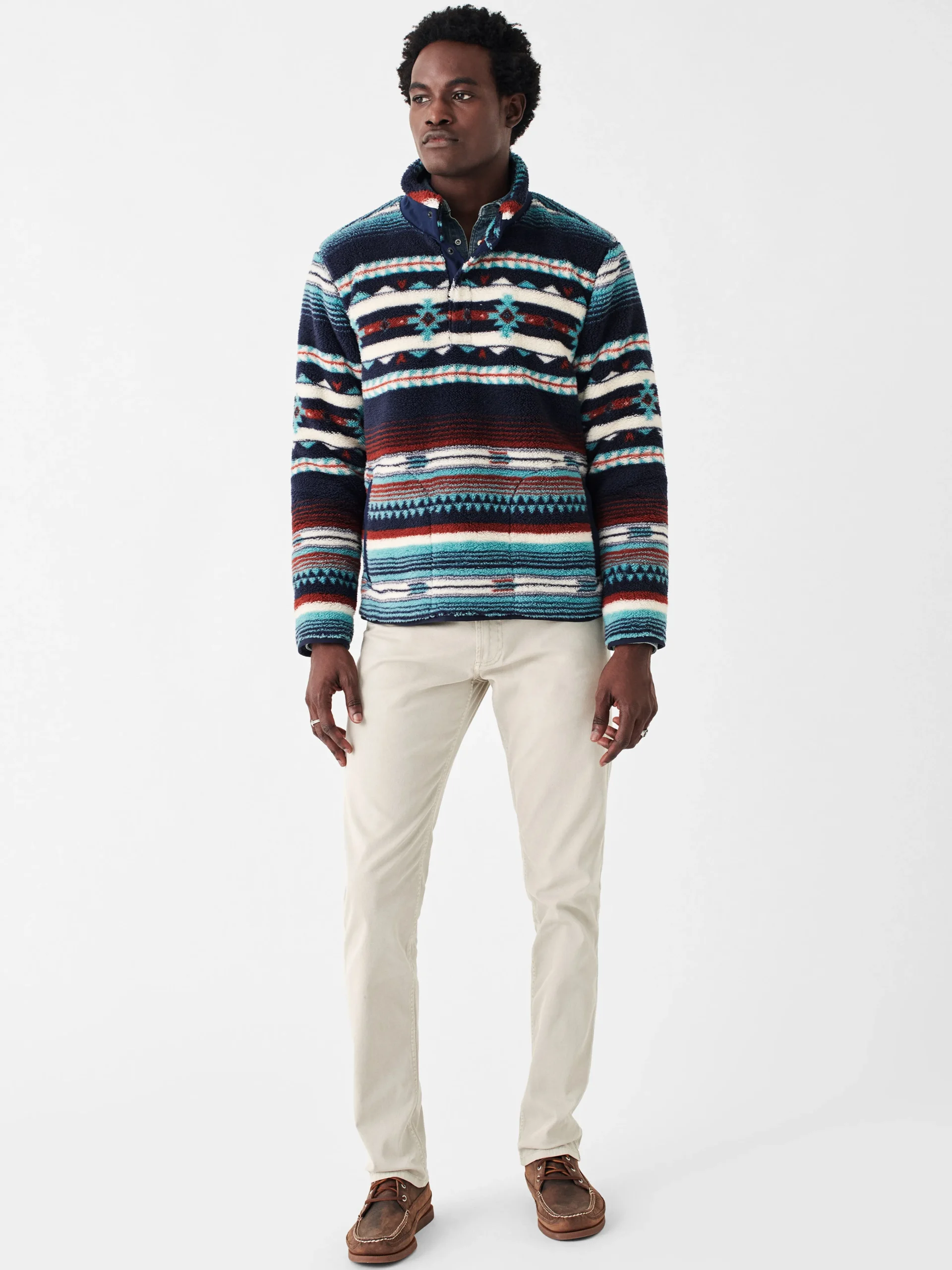 Doug Good Feather High Pile Fleece Popover -*Faherty Brand Outlet