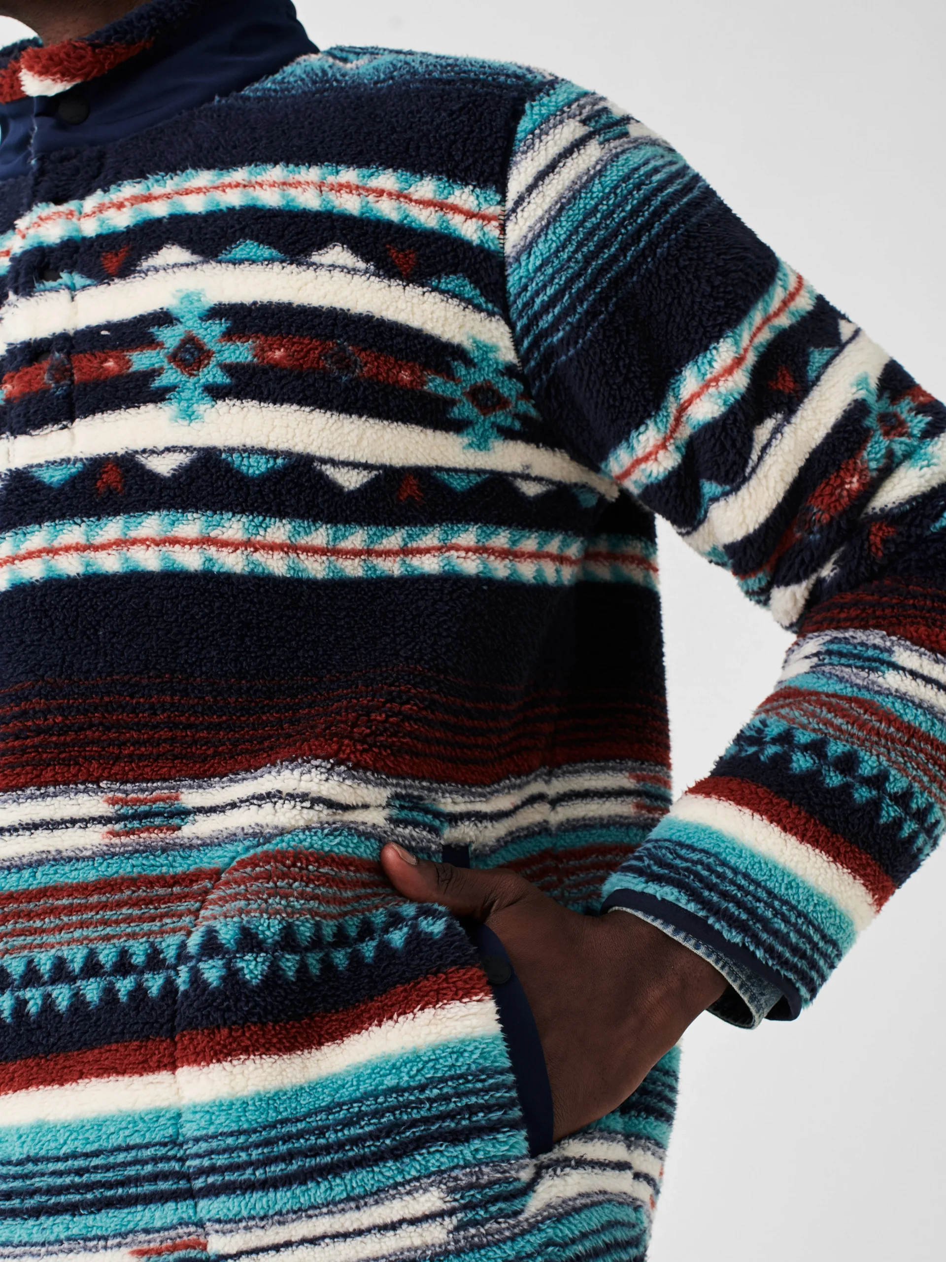 Doug Good Feather High Pile Fleece Popover -*Faherty Brand Outlet