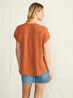 Dream Cotton Gauze Desmond Top -*Faherty Brand Outlet