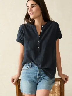 Dream Cotton Gauze Desmond Top -*Faherty Brand Online