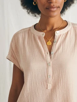 Dream Cotton Gauze Desmond Top -*Faherty Brand Sale