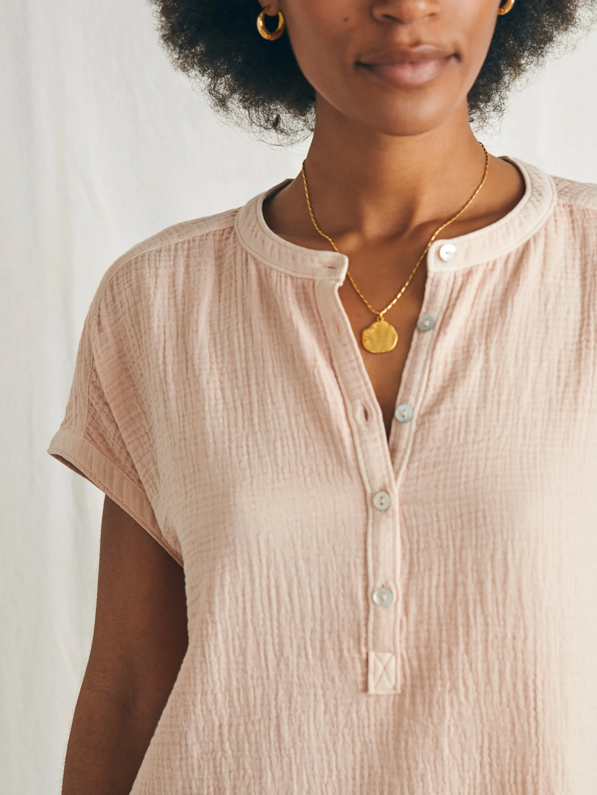 Dream Cotton Gauze Desmond Top -*Faherty Brand Sale