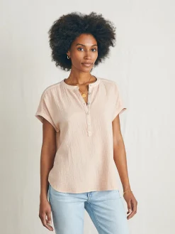 Dream Cotton Gauze Desmond Top -*Faherty Brand Sale