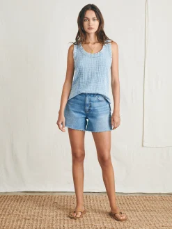 Dream Cotton Gauze Scoop Neck Tank -*Faherty Brand Outlet