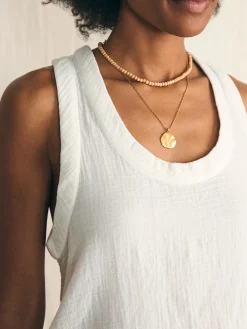 Dream Cotton Gauze Scoop Neck Tank -*Faherty Brand Hot