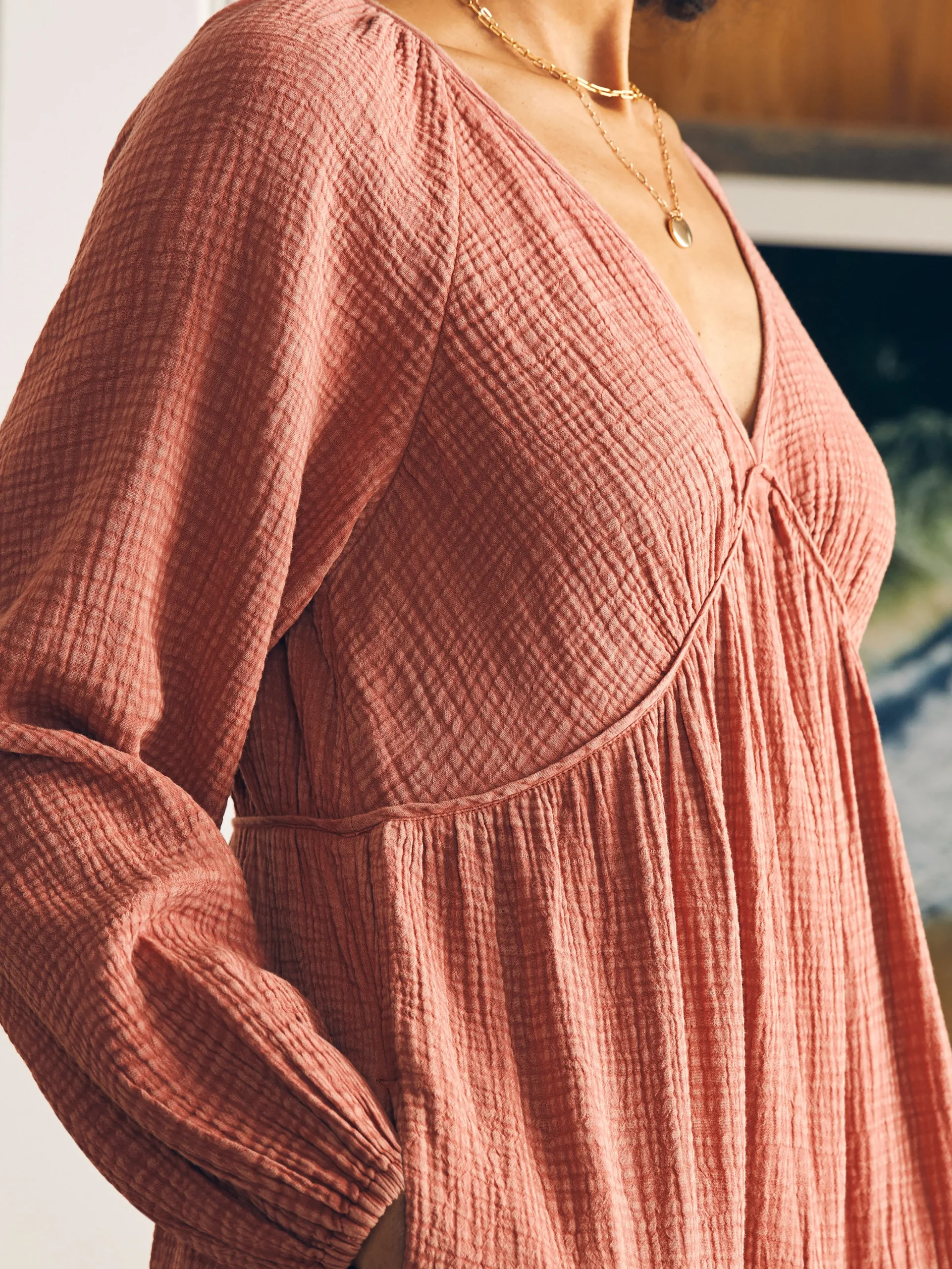Dream Cotton Gauze Sirene Midi Dress -*Faherty Brand Clearance