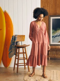 Dream Cotton Gauze Sirene Midi Dress -*Faherty Brand Clearance