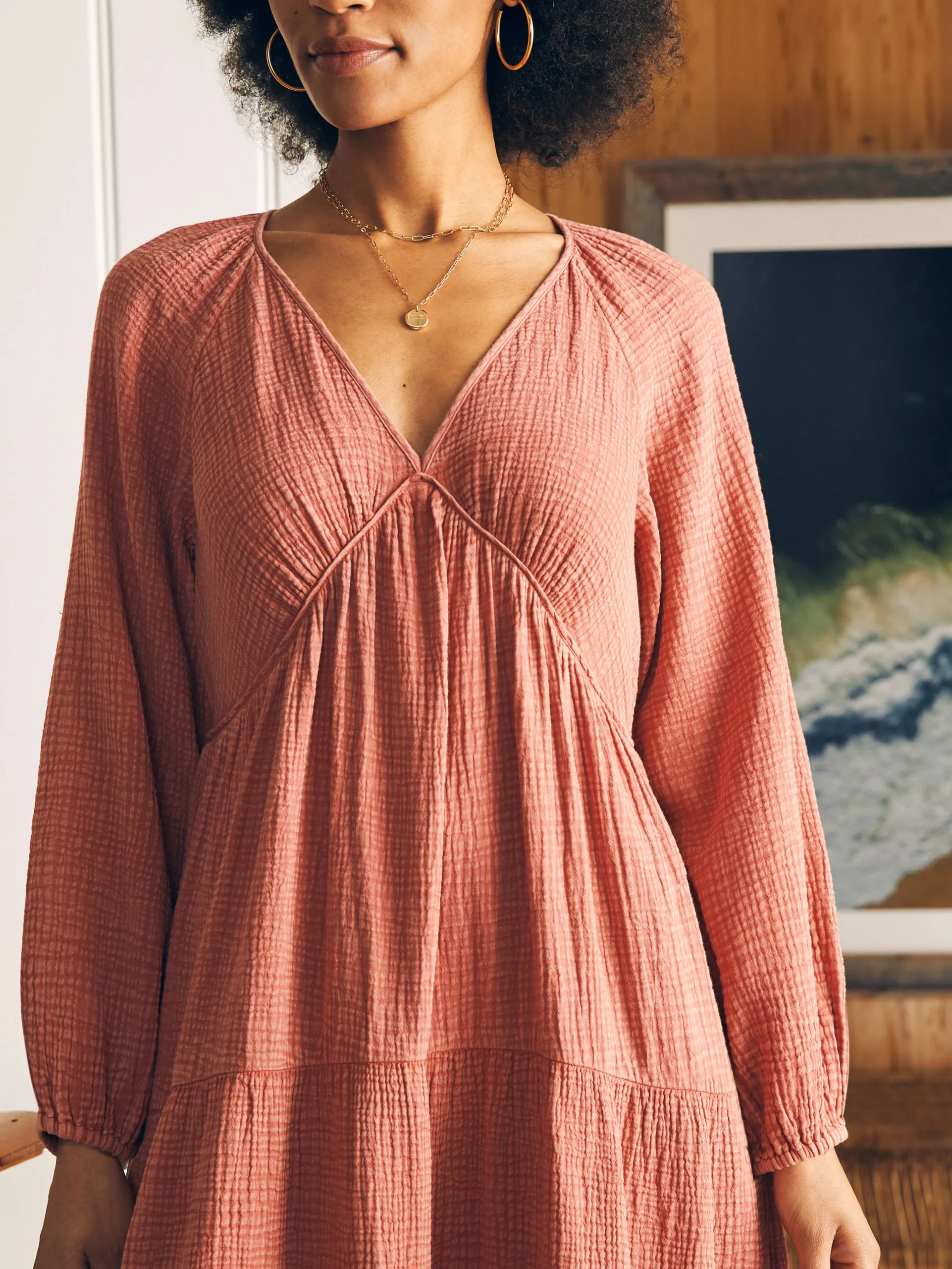 Dream Cotton Gauze Sirene Midi Dress -*Faherty Brand Clearance