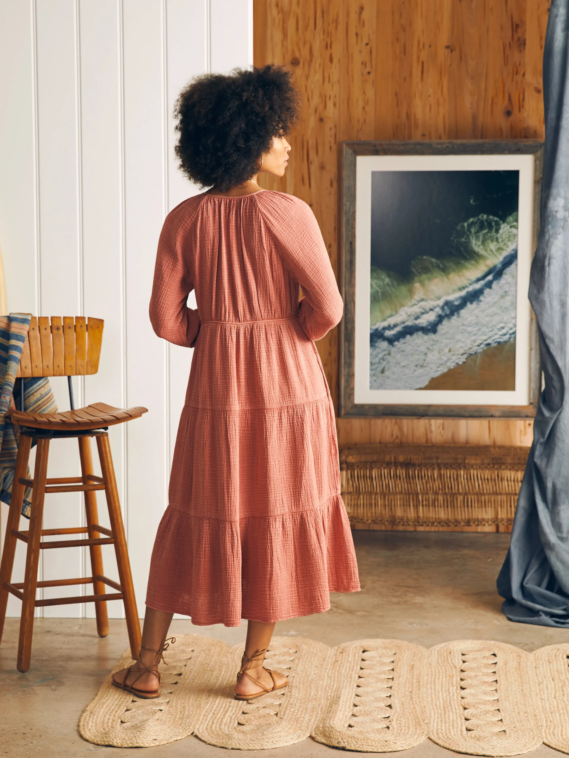 Dream Cotton Gauze Sirene Midi Dress -*Faherty Brand Clearance