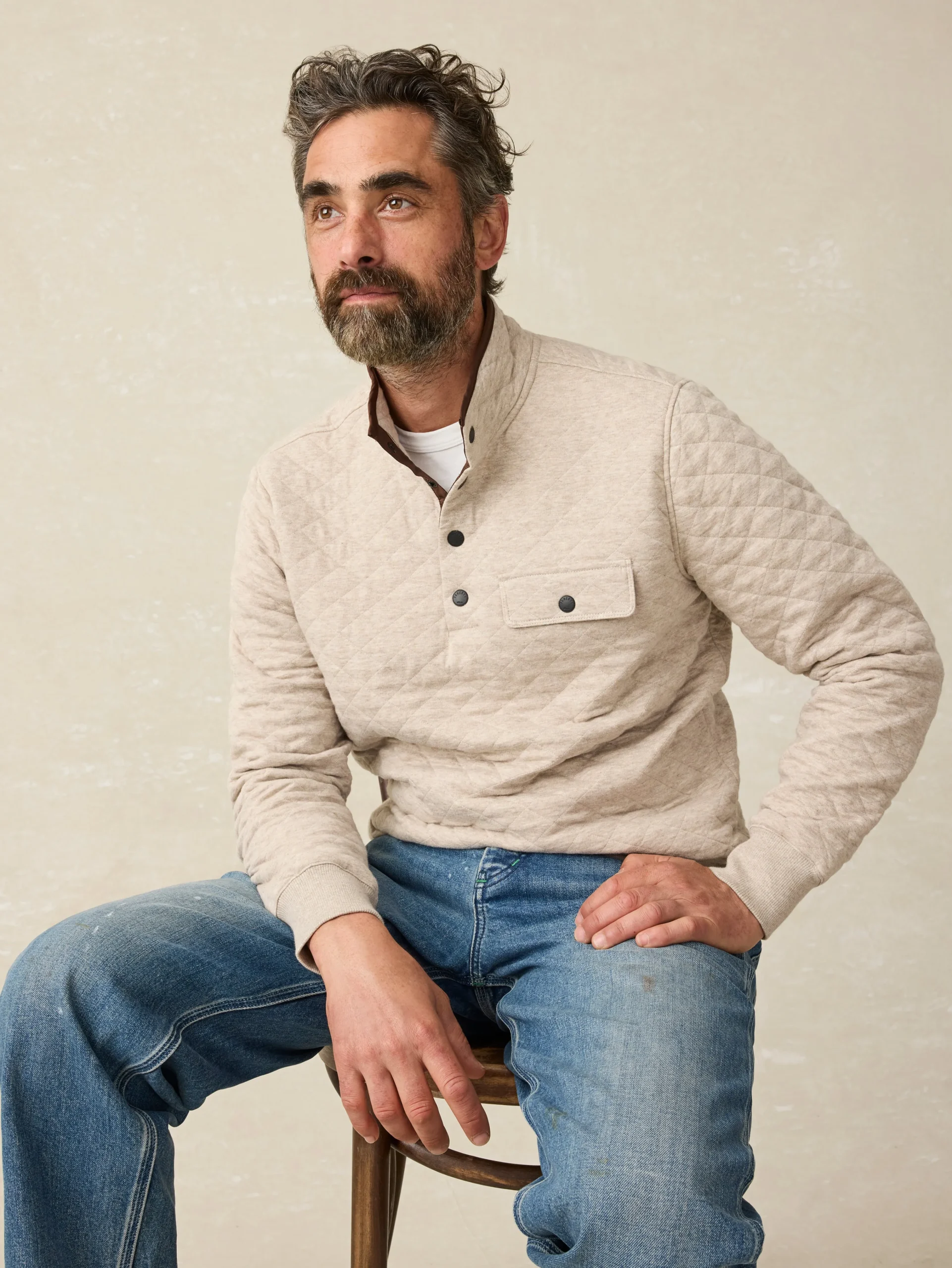 Epic Quilted Fleece Pullover -*Faherty Brand Outlet