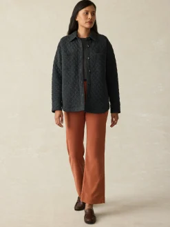Epic Quilted Fleece Shirt Jacket -*Faherty Brand New