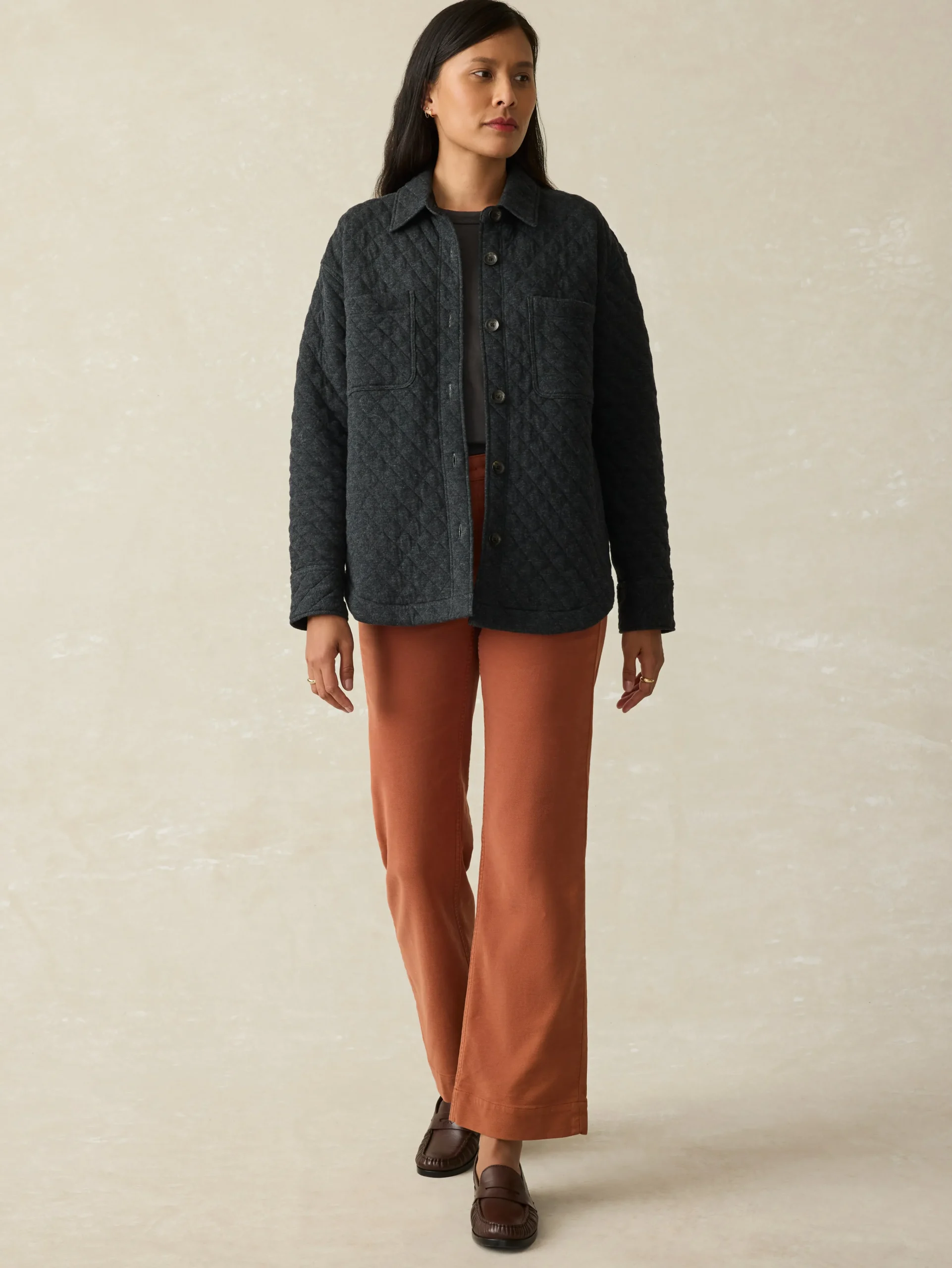 Epic Quilted Fleece Shirt Jacket -*Faherty Brand New