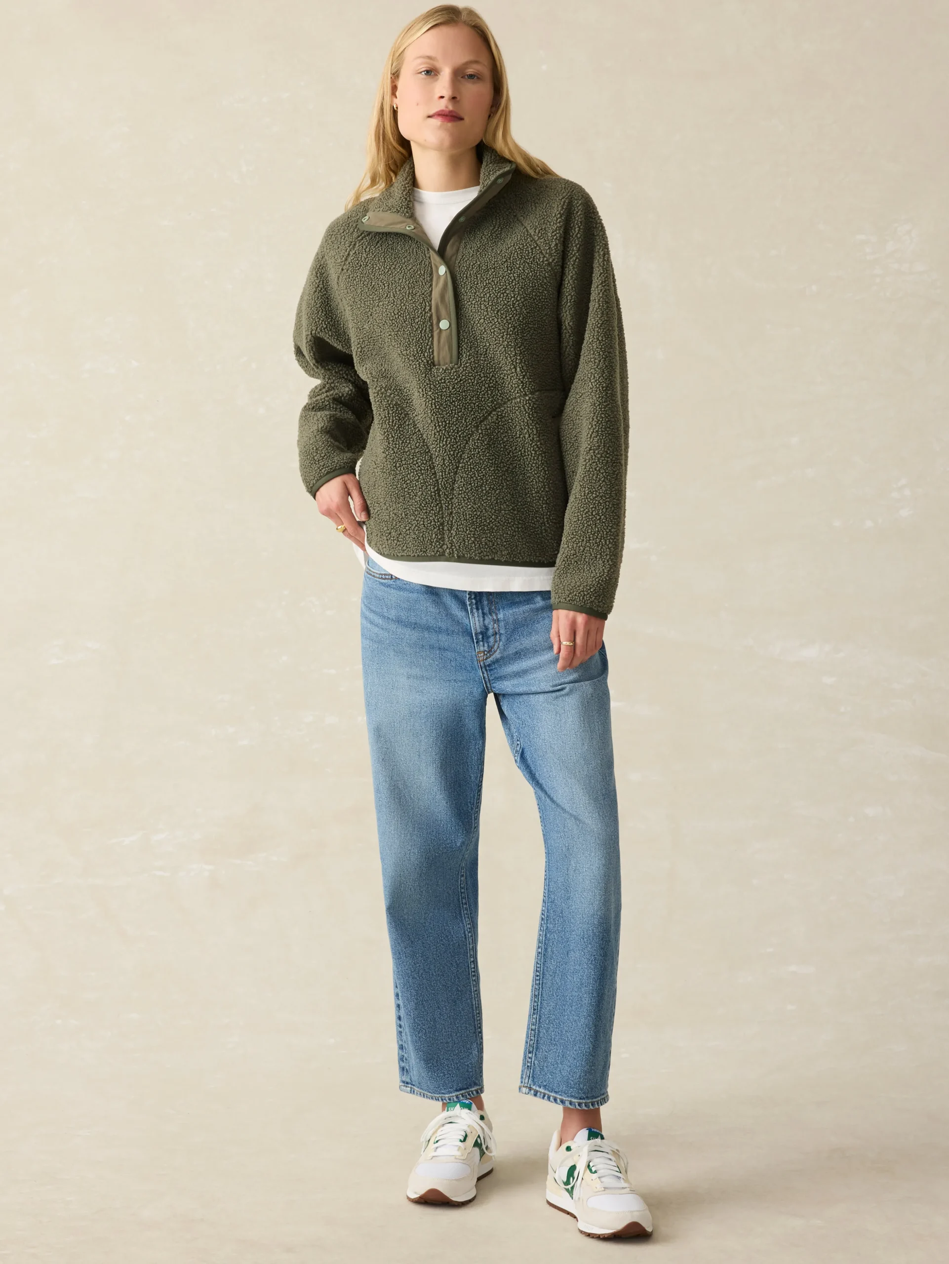 Fireside Fleece Popover -*Faherty Brand