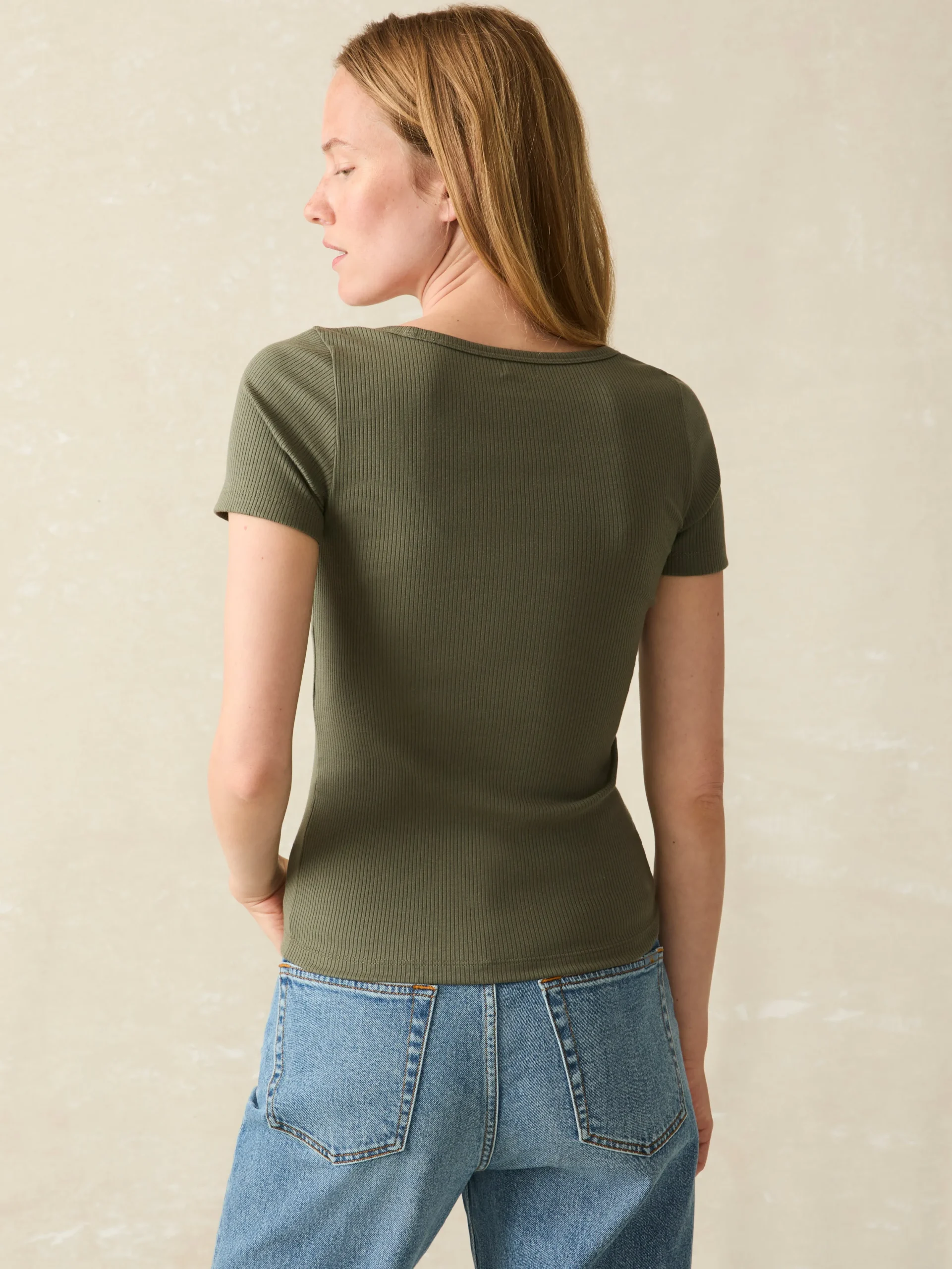 Freestyle Rib Knit Tee -*Faherty Brand Hot
