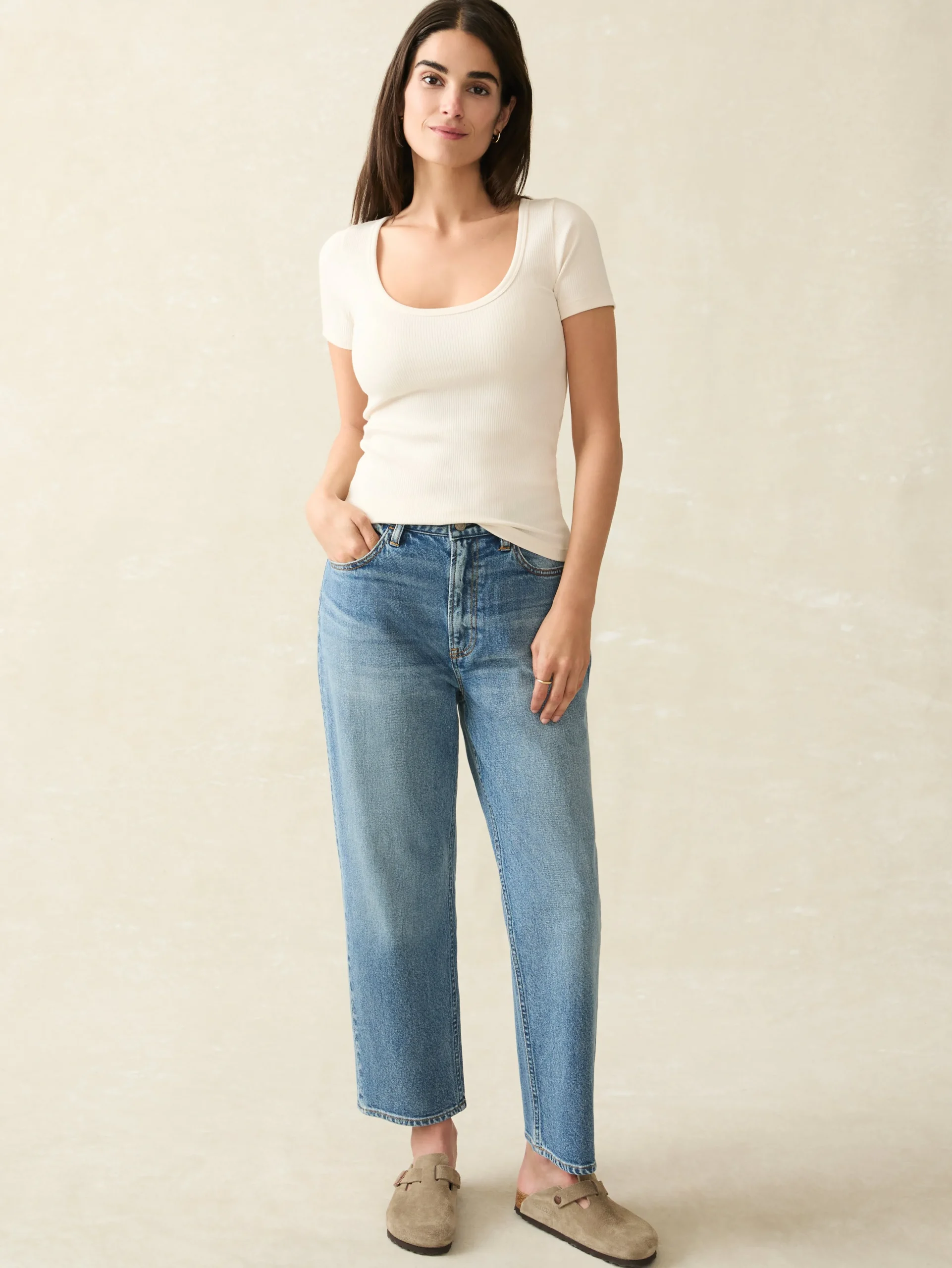 Freestyle Rib Knit Tee -*Faherty Brand Best