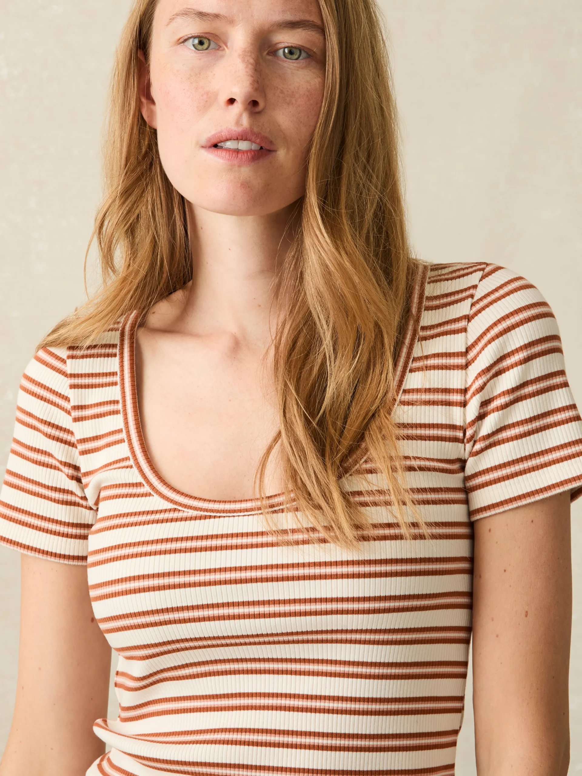 Freestyle Rib Knit Tee -*Faherty Brand Best