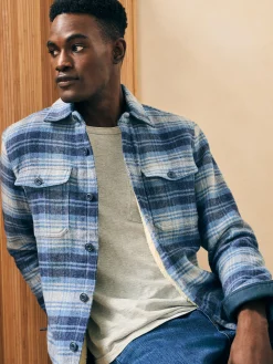 High Pile Fleece Lined Wool CPO -*Faherty Brand Discount