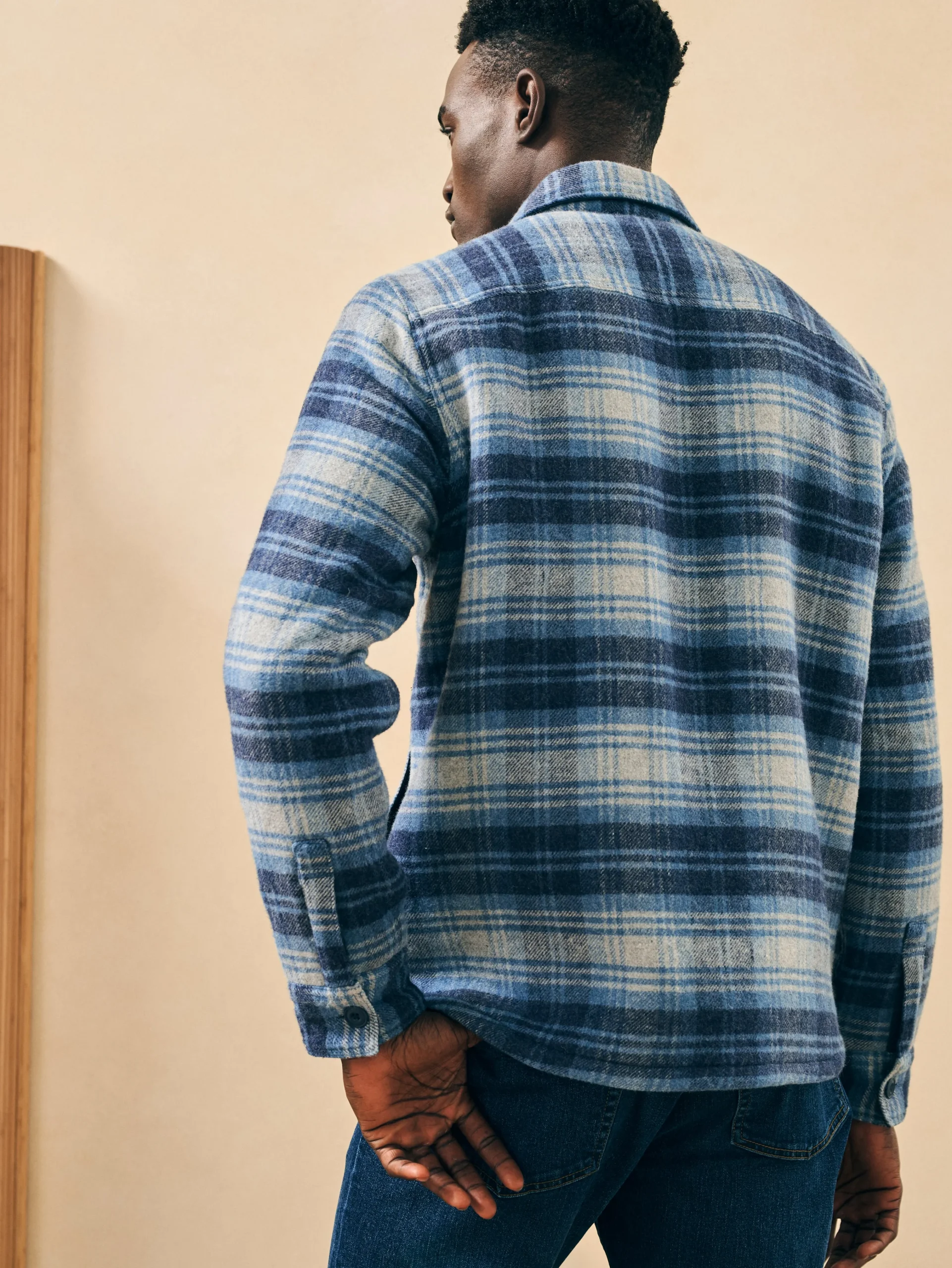 High Pile Fleece Lined Wool CPO -*Faherty Brand Discount