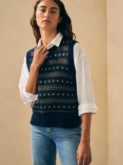 Highland Fair Isle Sweater Vest -*Faherty Brand Clearance
