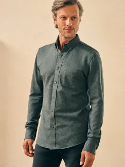 Houndstooth Knit Shirt -*Faherty Brand Outlet