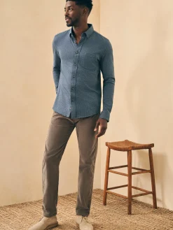 Houndstooth Knit Shirt -*Faherty Brand New