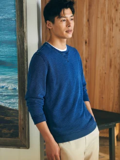 Indigo Crewneck -*Faherty Brand New