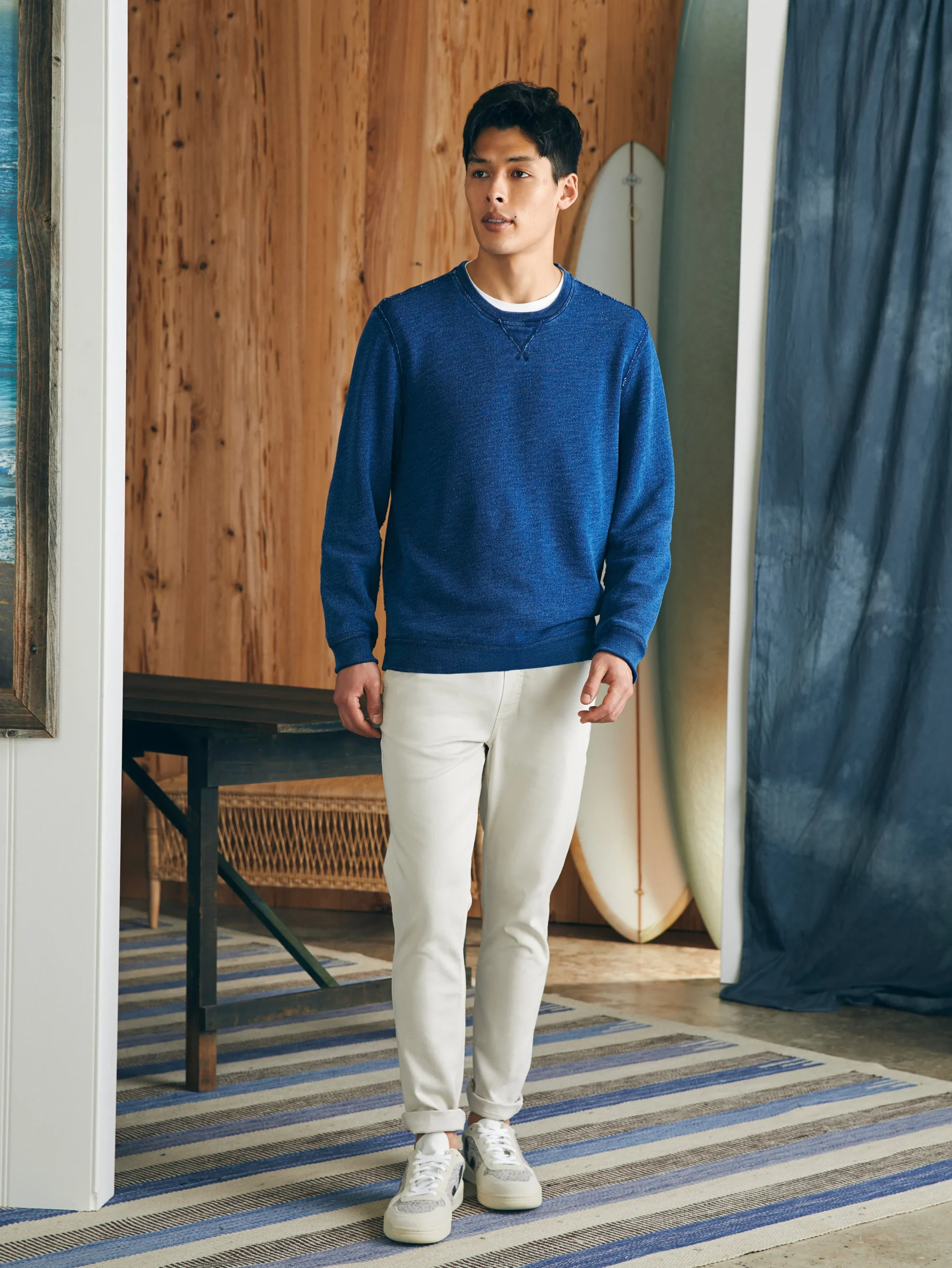 Indigo Crewneck -*Faherty Brand New