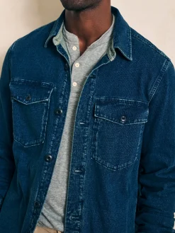 Jersey Shirt Jacket -*Faherty Brand New