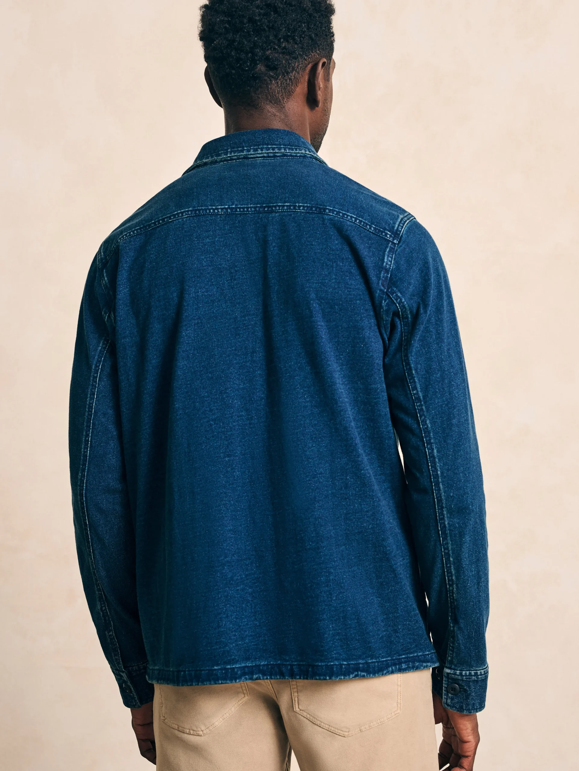 Jersey Shirt Jacket -*Faherty Brand New
