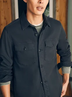 Jersey Shirt Jacket -*Faherty Brand New