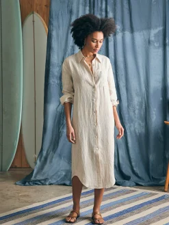 Laguna Linen Midi Dress -*Faherty Brand Hot
