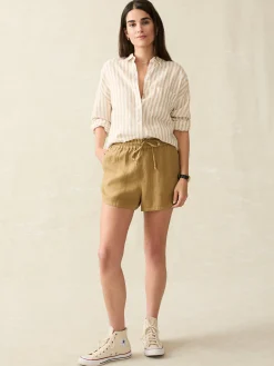 Laguna Linen Tie Waist Short -*Faherty Brand Online