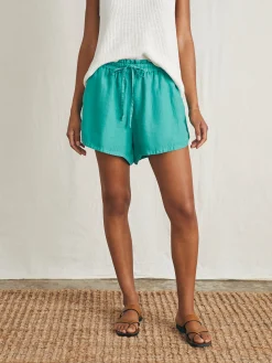Laguna Linen Tie Waist Short -*Faherty Brand Online