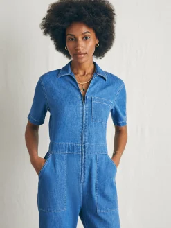 Linen Denim Jumpsuit -*Faherty Brand Online
