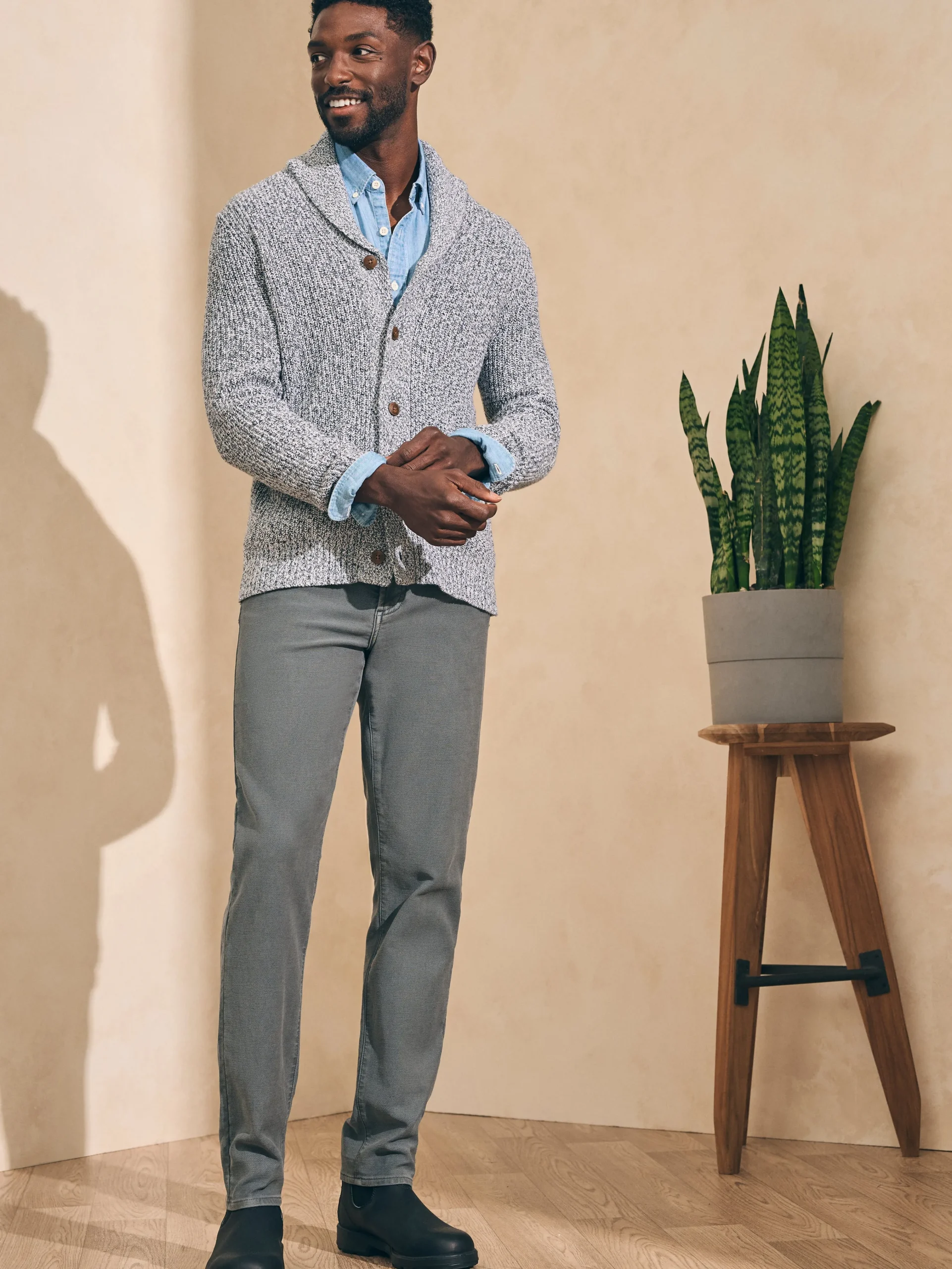 Marled Cotton Cardigan -*Faherty Brand Best